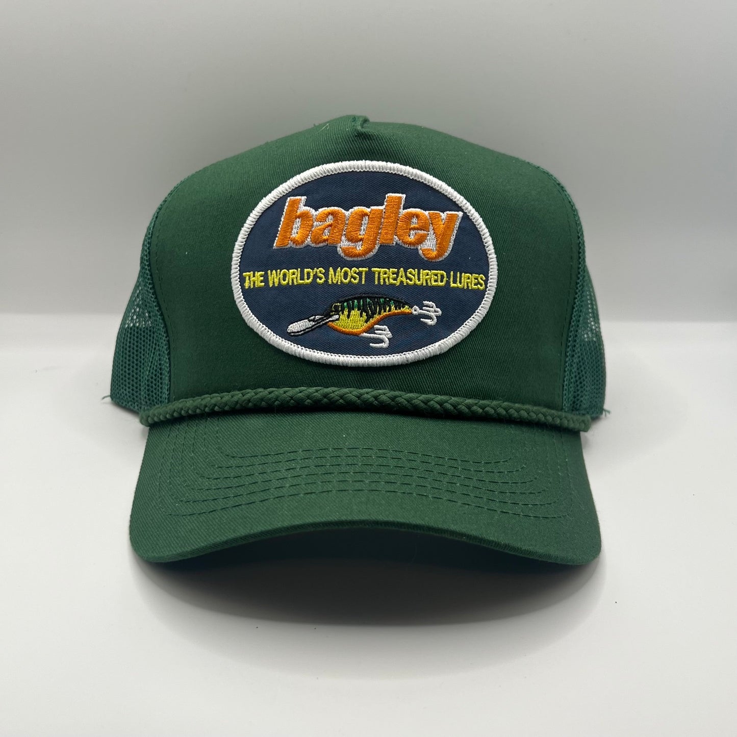 Bagley Fishing Lures Patch Cap | Green Rope Trucker Snapback
