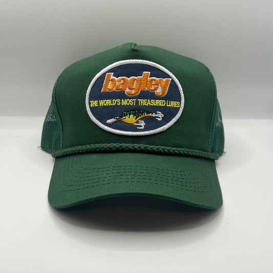 Bagley Fishing Lures Patch Cap | Green Rope Trucker Snapback