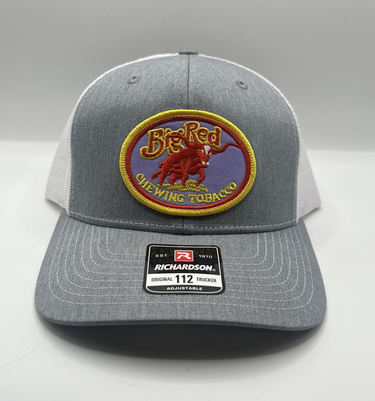 Big Red Chewing Tobacco Patch Cap – Richardson 112 Heather Grey/White Trucker Snapback