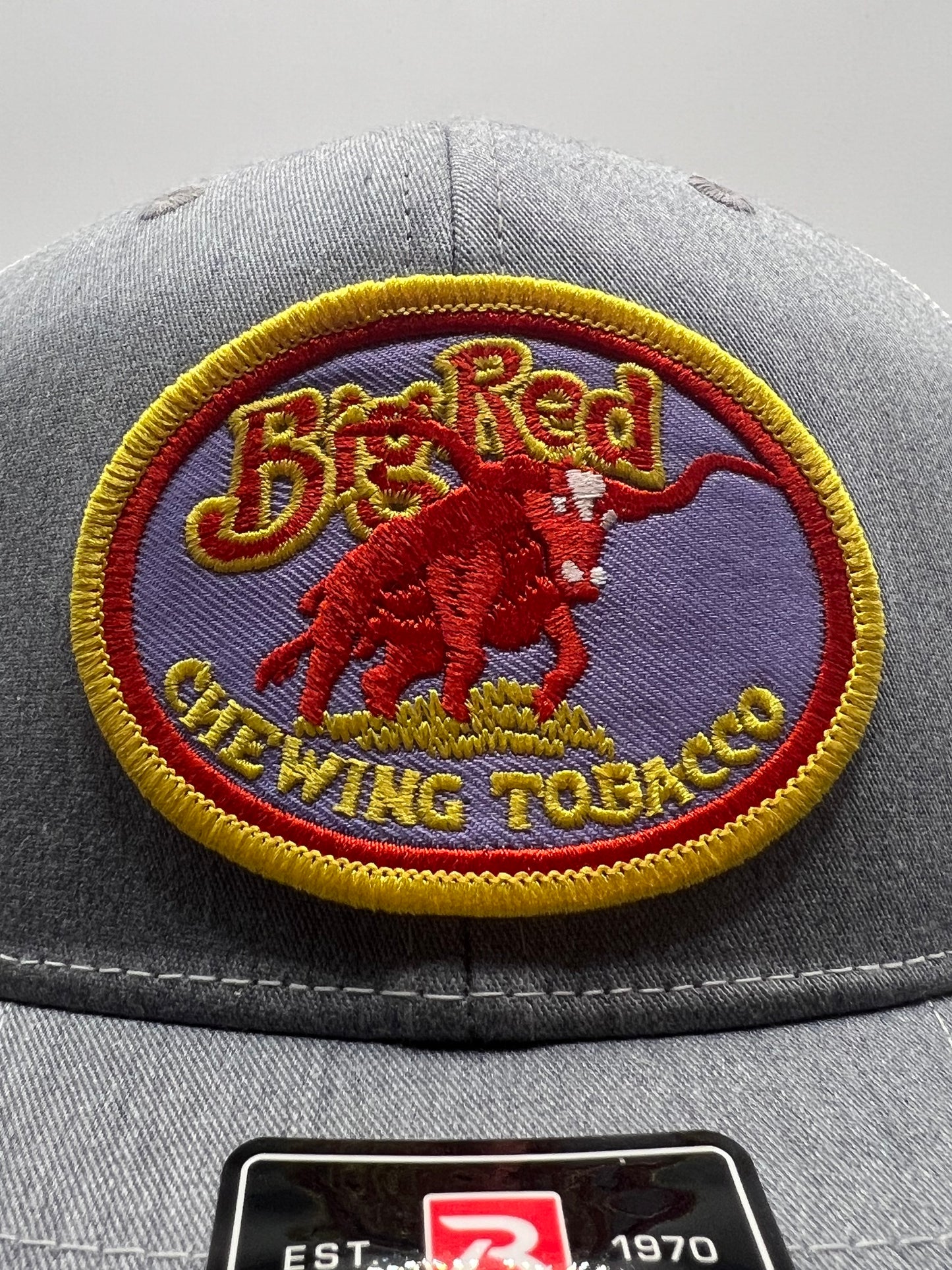 Big Red Chewing Tobacco Patch Cap – Richardson 112 Heather Grey/White Trucker Snapback