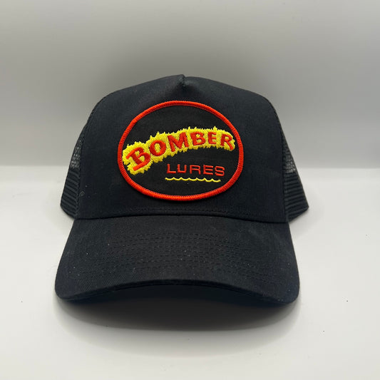 Bomber Lures Patch Cap | Black Trucker Snapback