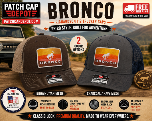 Richardson 112 Ford Bronco Retro Sunset Trucker Cap