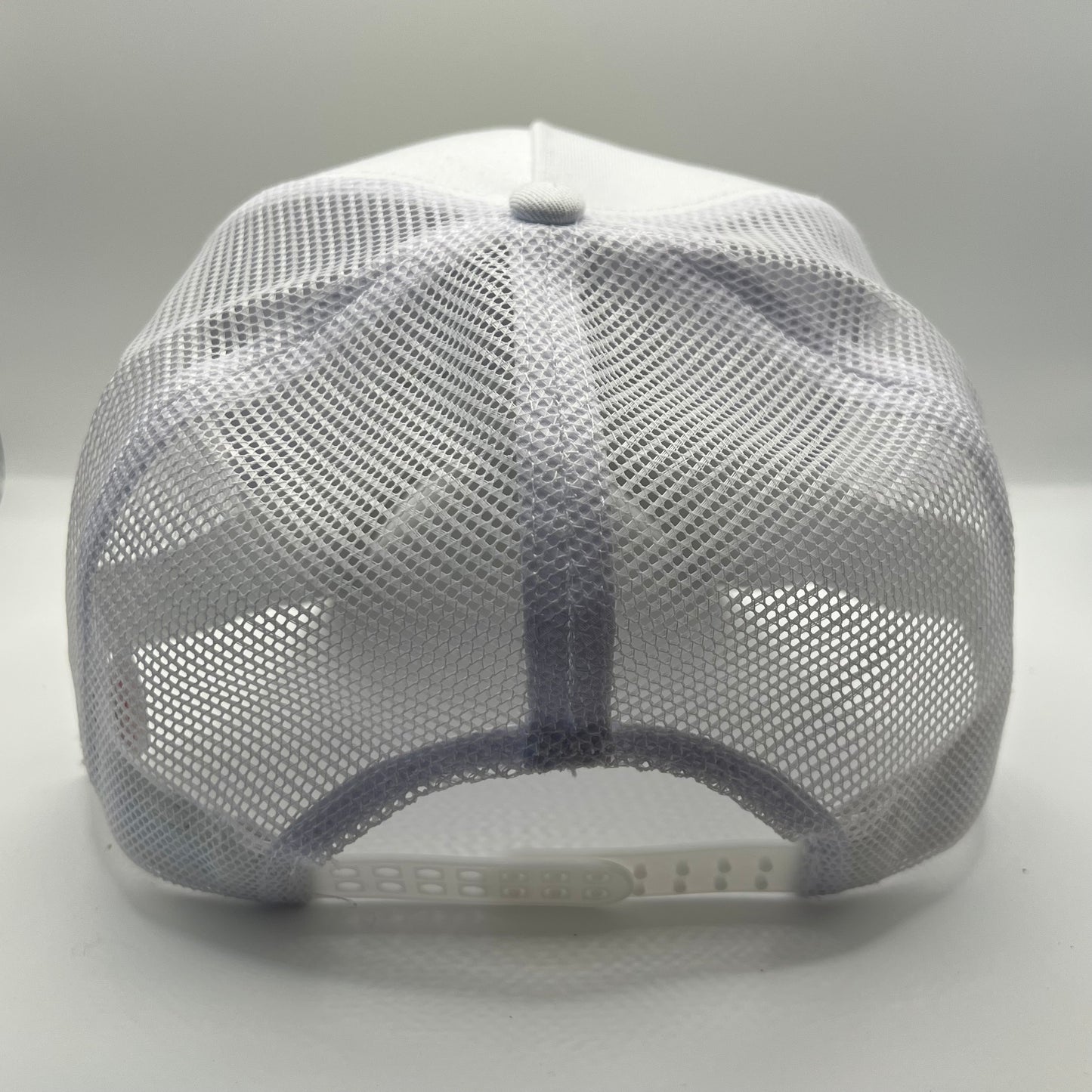 Bush Hog Patch Cap | Cobra High Crown Snapback Trucker Cap | White