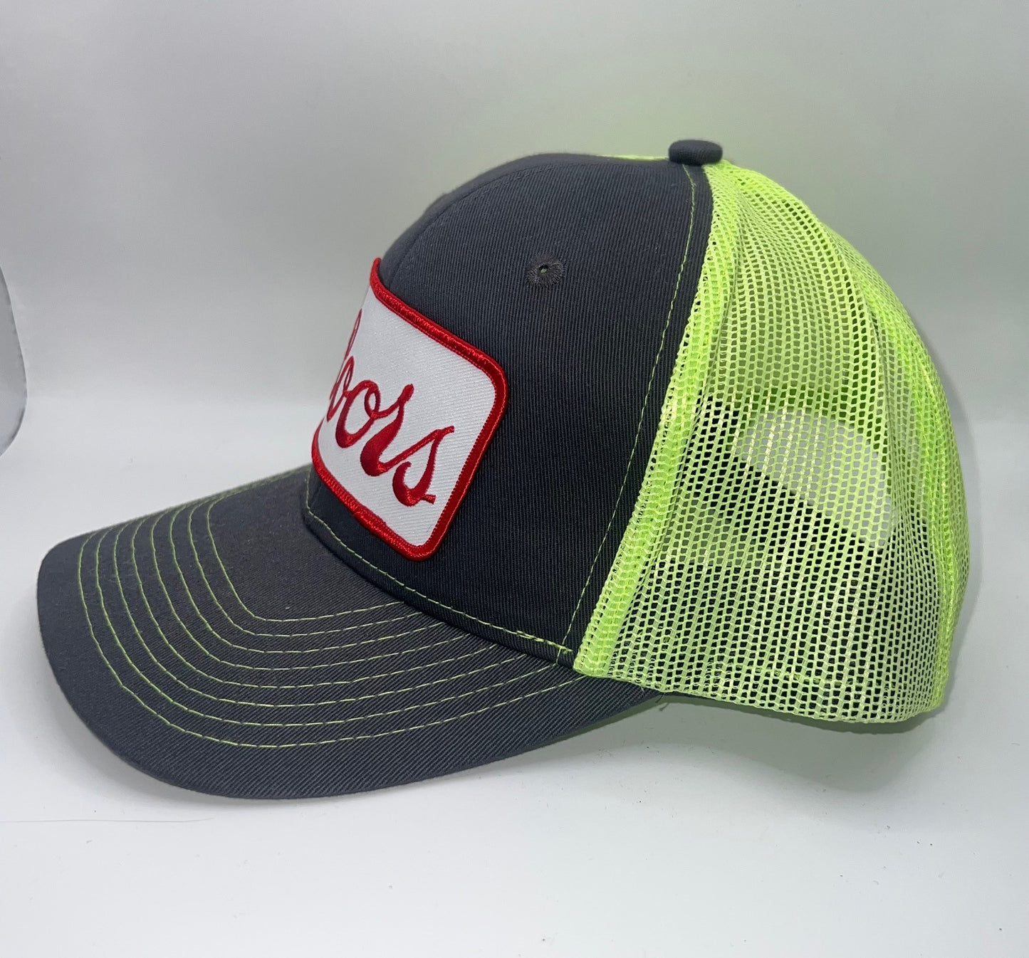 Coors Beer Patch Cap | White Rope & Charcoal/Neon Trucker Caps