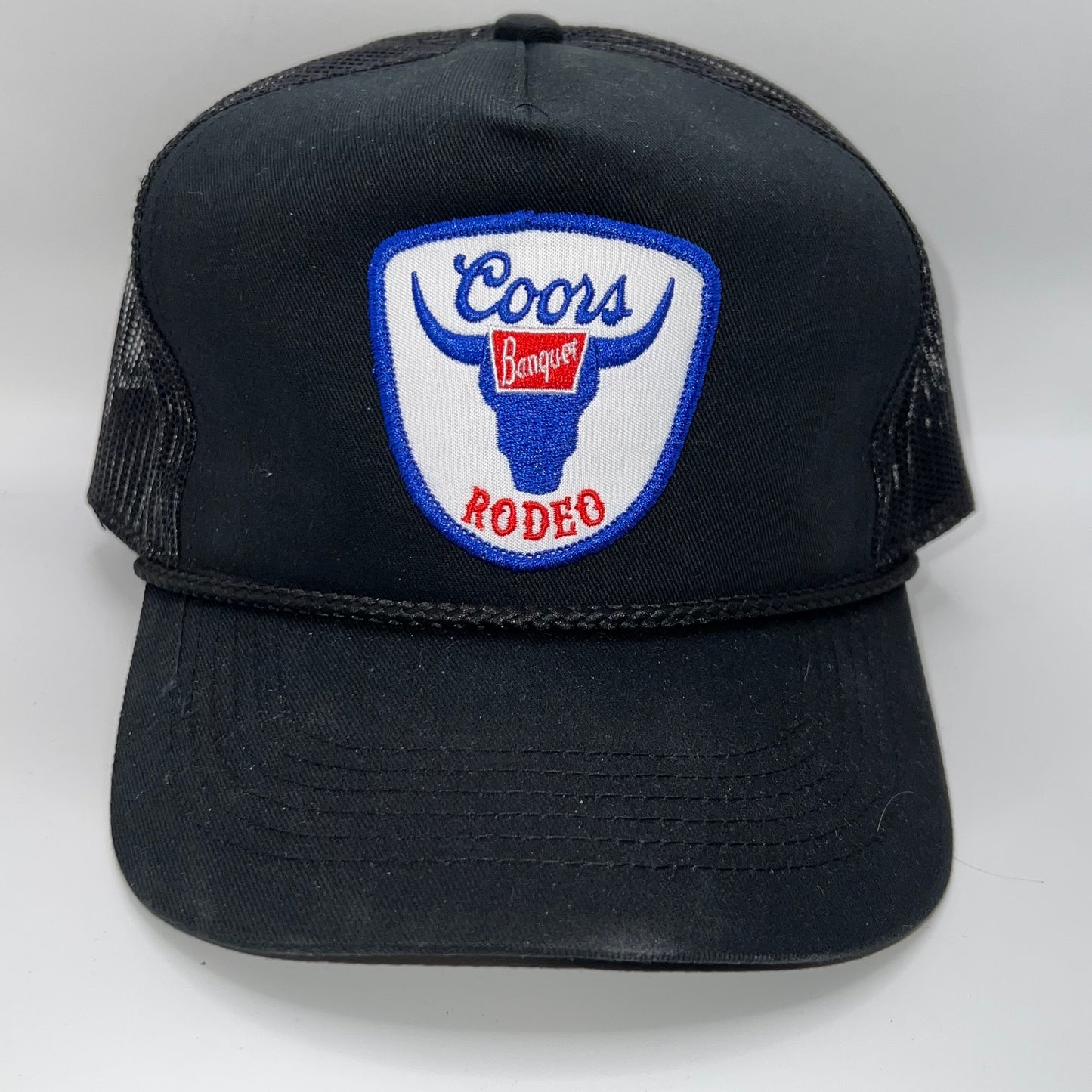 Coors Banquet Rodeo Patch Cap | Black Trucker Snapback