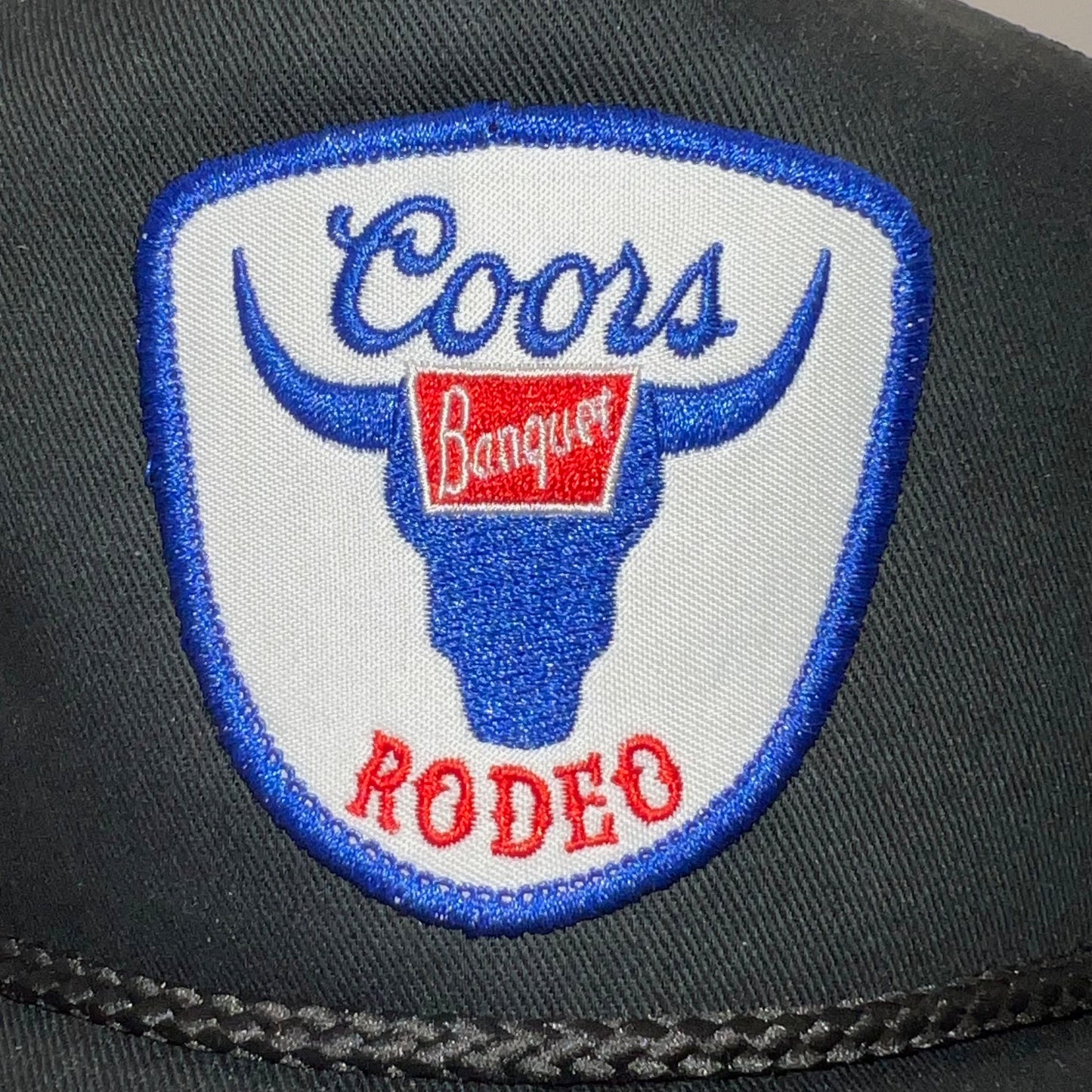 Coors Banquet Rodeo Patch Cap | Black Trucker Snapback