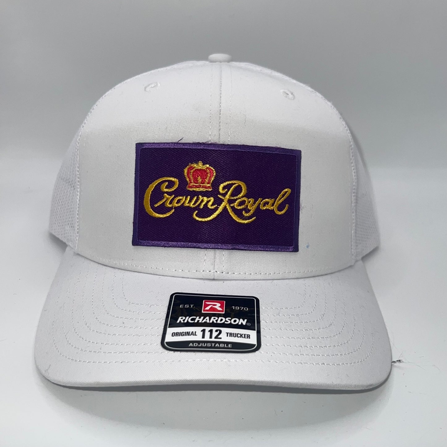 Crown Royal Patch Richardson 112 Trucker Hat White Snapback Cap