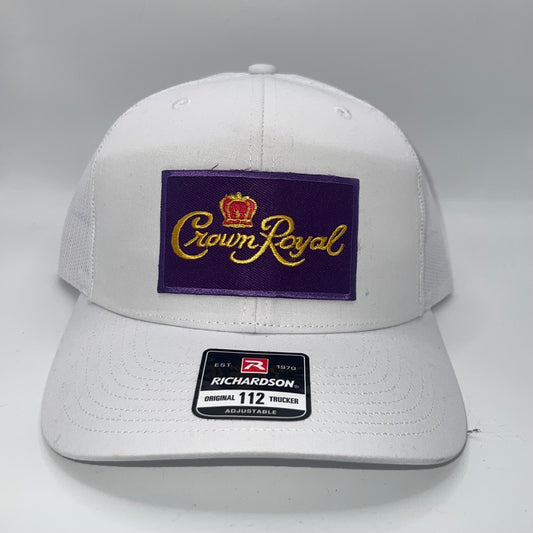 Crown Royal Patch Richardson 112 Trucker Hat White Snapback Cap