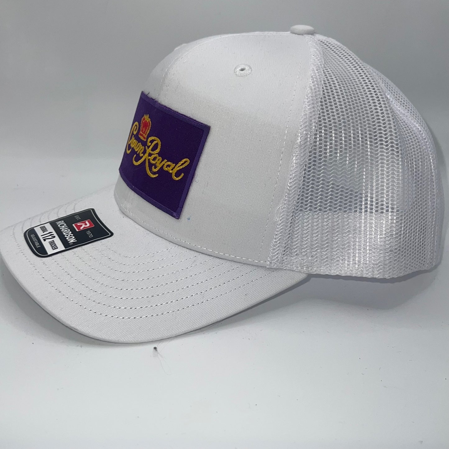 Crown Royal Patch Richardson 112 Trucker Hat White Snapback Cap