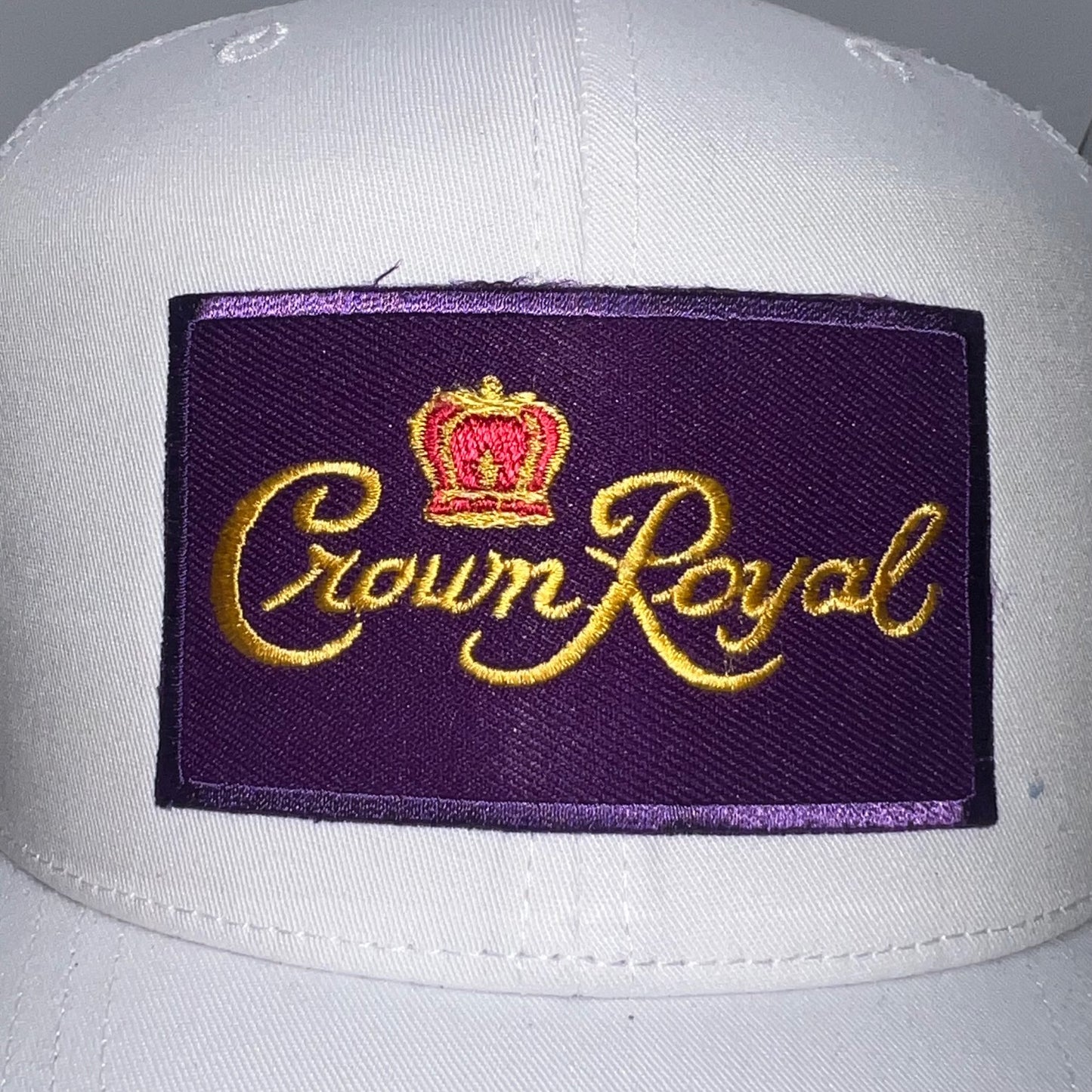 Crown Royal Patch Richardson 112 Trucker Hat White Snapback Cap
