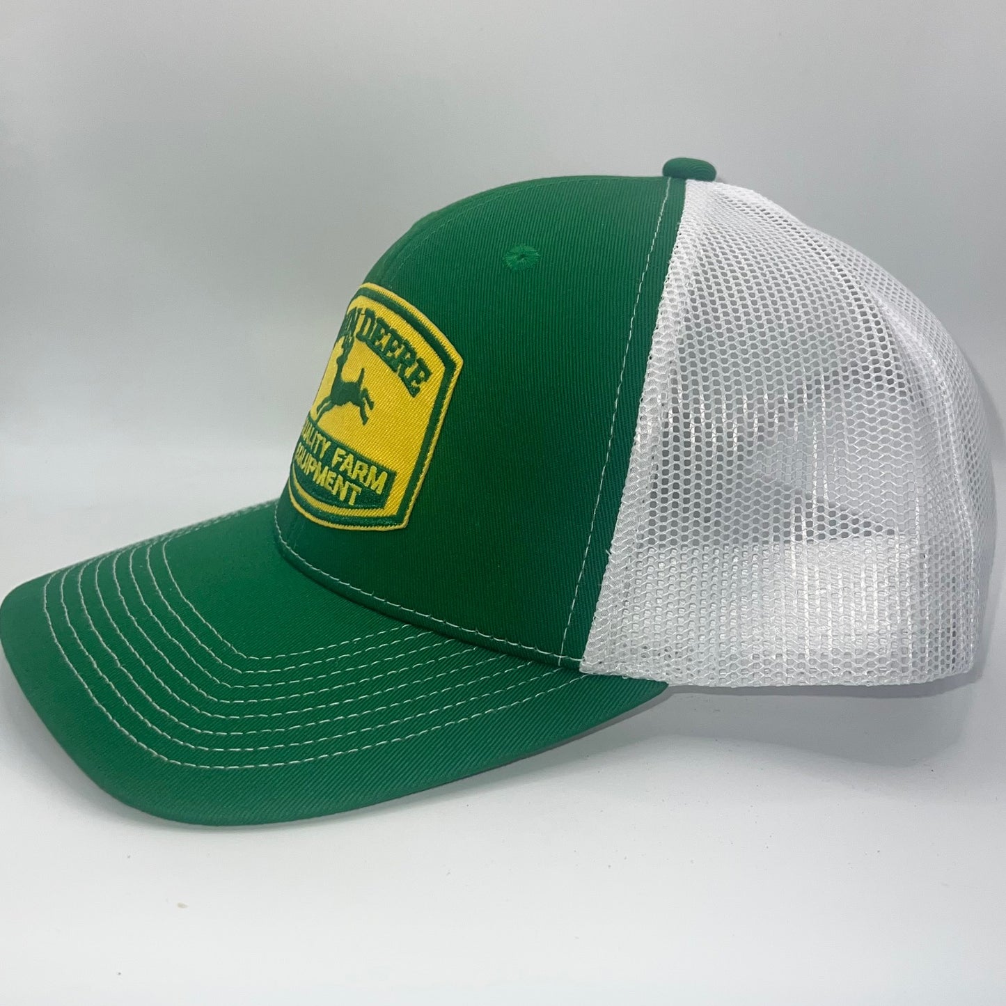 John Deere Quality Farm Equipment Patch Cap | Green/White Outdoor Cap 771 Snapback