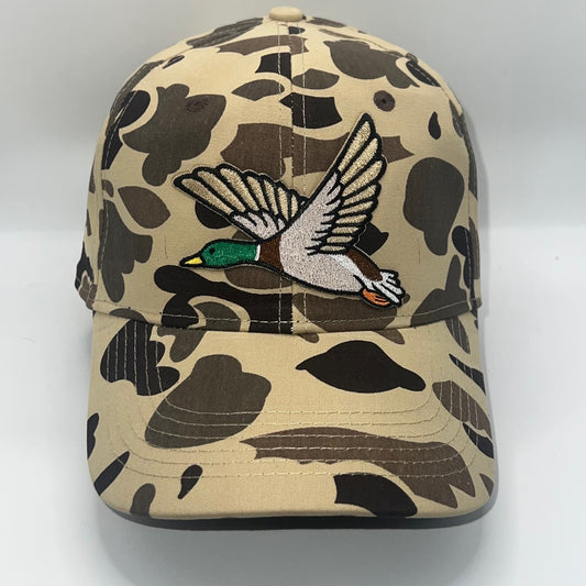 Flying Mallard Duck Patch Cap | Outdoor Cap GC-100 Camo Snapback