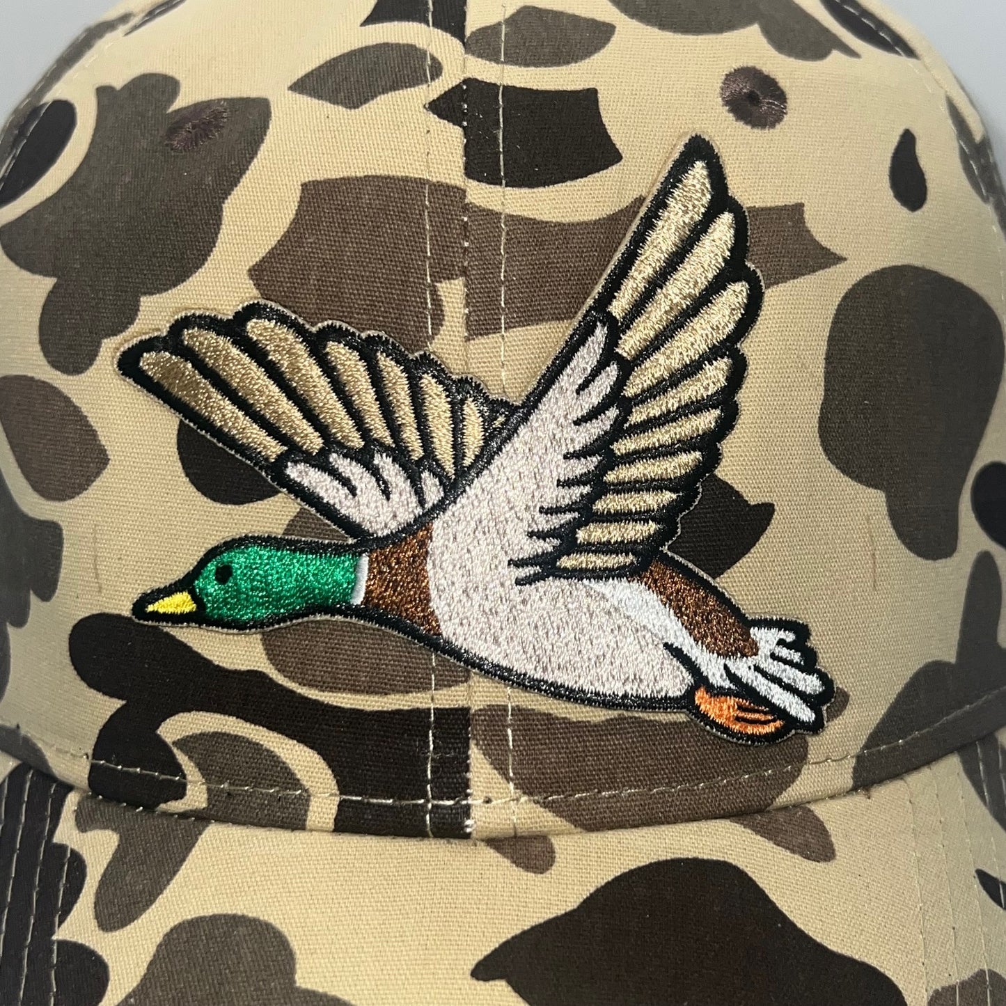 Flying Mallard Duck Patch Cap | Outdoor Cap GC-100 Camo Snapback