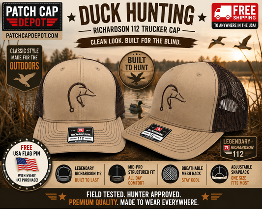 Richardson 112 Duck Hunting Hook Embroidered Logo Trucker Cap