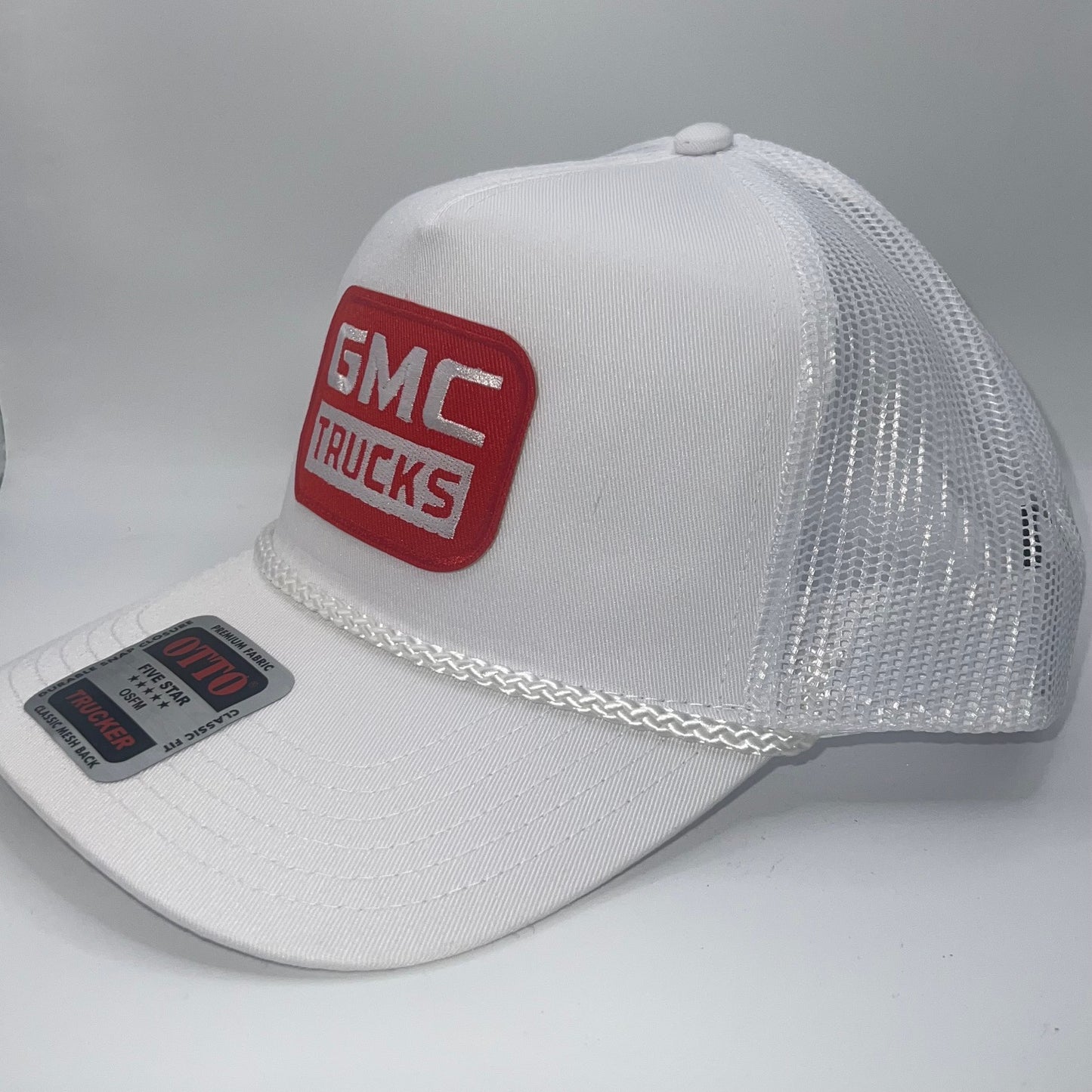 Vintage GMC Trucks Patch Cap | White Rope Otto Trucker Snapback