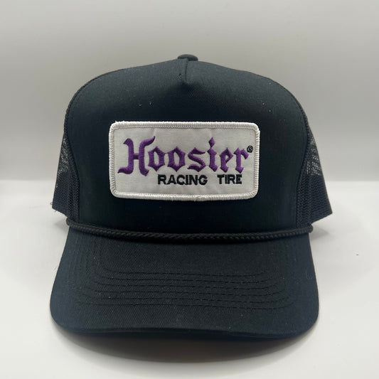 Hoosier Racing Tire Vintage Patch Trucker Cap – Black Snapback