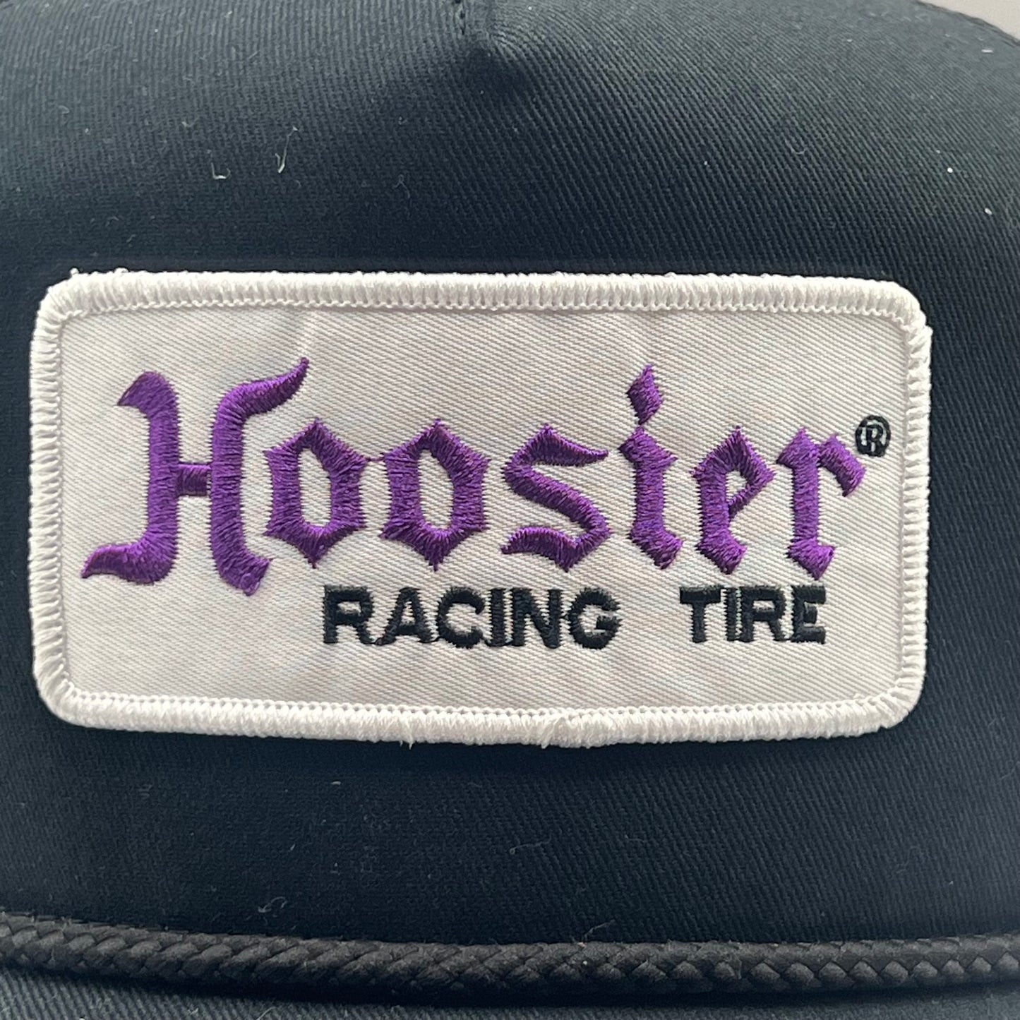 Hoosier Racing Tire Vintage Patch Trucker Cap – Black Snapback