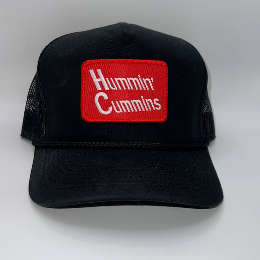 Hummin' Cummins Diesel Trucker Patch Cap | Black Mesh Snapback Hat