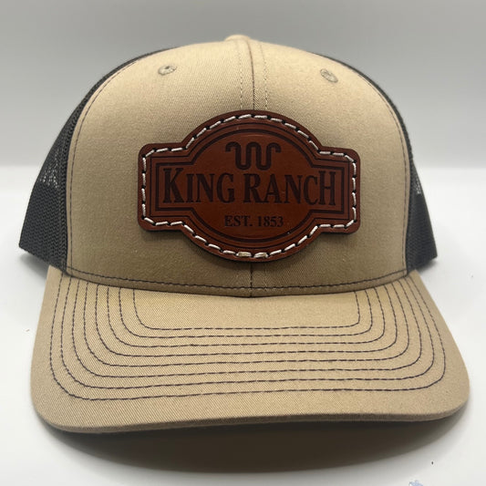 King Ranch Leather Patch Trucker Cap | Santa Gertrudis Ranch Western Hat