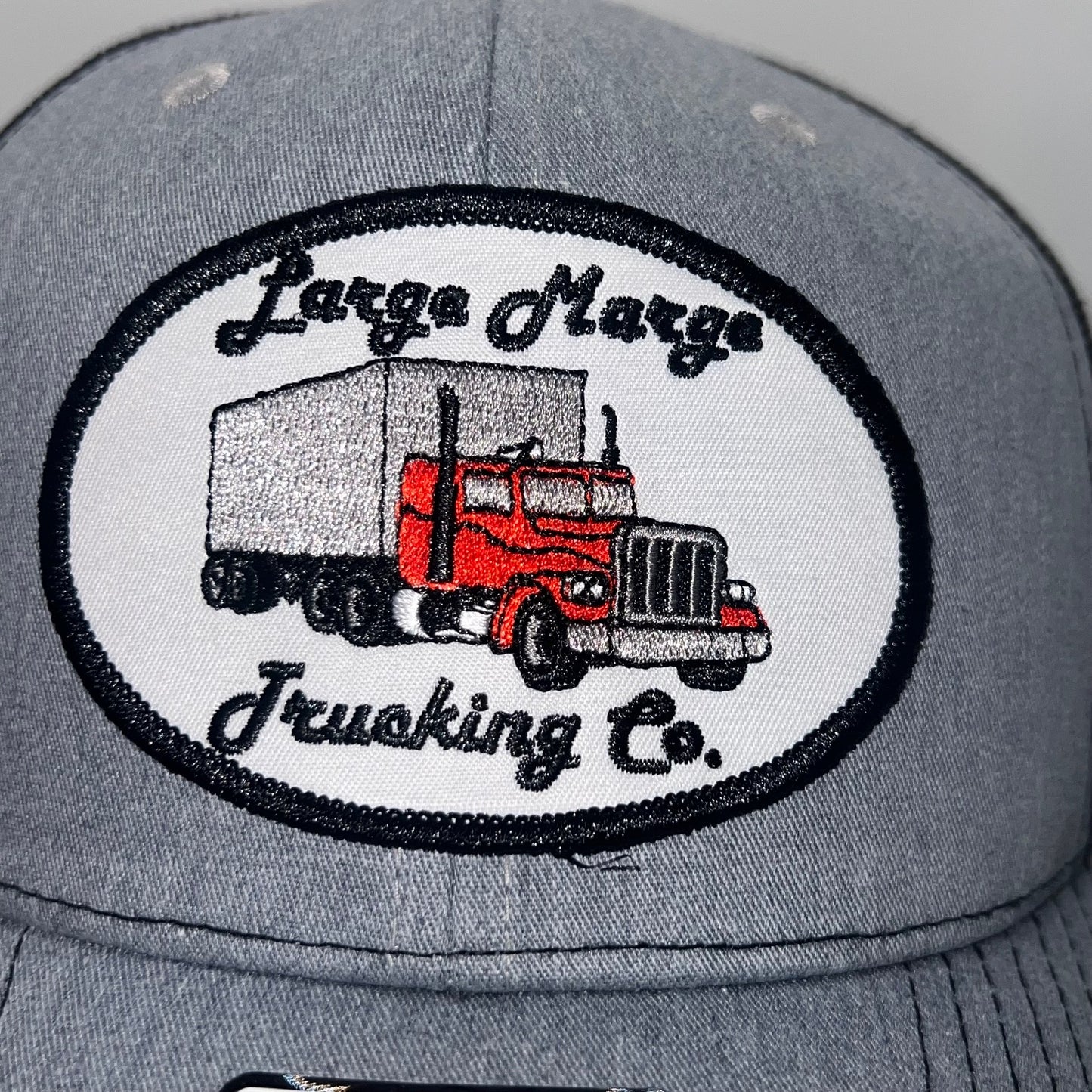 Large Marge Trucking Co. Patch Cap | Richardson 112 Heather Grey/Black