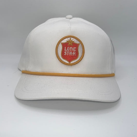 Lone Star Beer Patch White Rope Trucker Cap | Vintage Texas Snapback