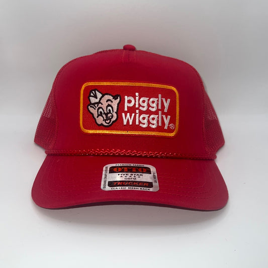 Piggly Wiggly Patch Cap | Red Otto Five-Star Rope Trucker Snapback