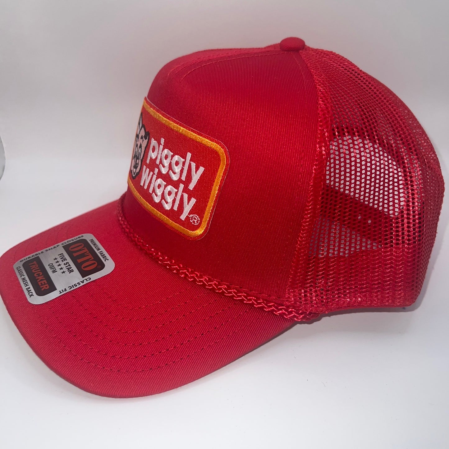 Piggly Wiggly Patch Cap | Red Otto Five-Star Rope Trucker Snapback