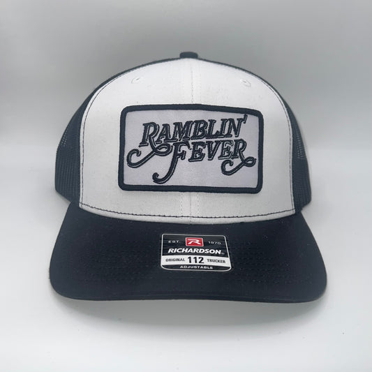 Ramblin' Fever Patch Cap | Richardson 112 Black White Trucker