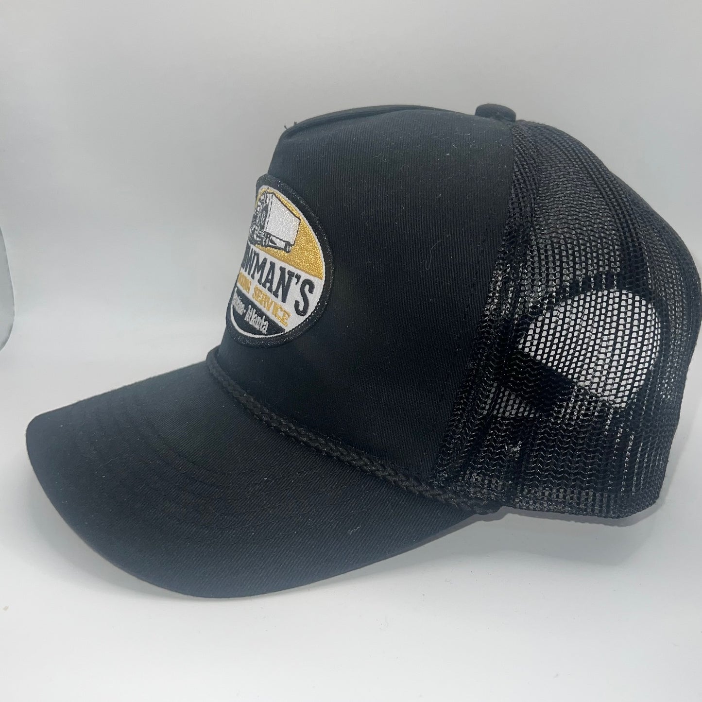 Snowman's Trucking Service Patch Cap | Black Outdoor Cap Snapback