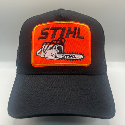STIHL Chainsaw Patch Cap | Cobra Cap Black Mesh Snapback Trucker