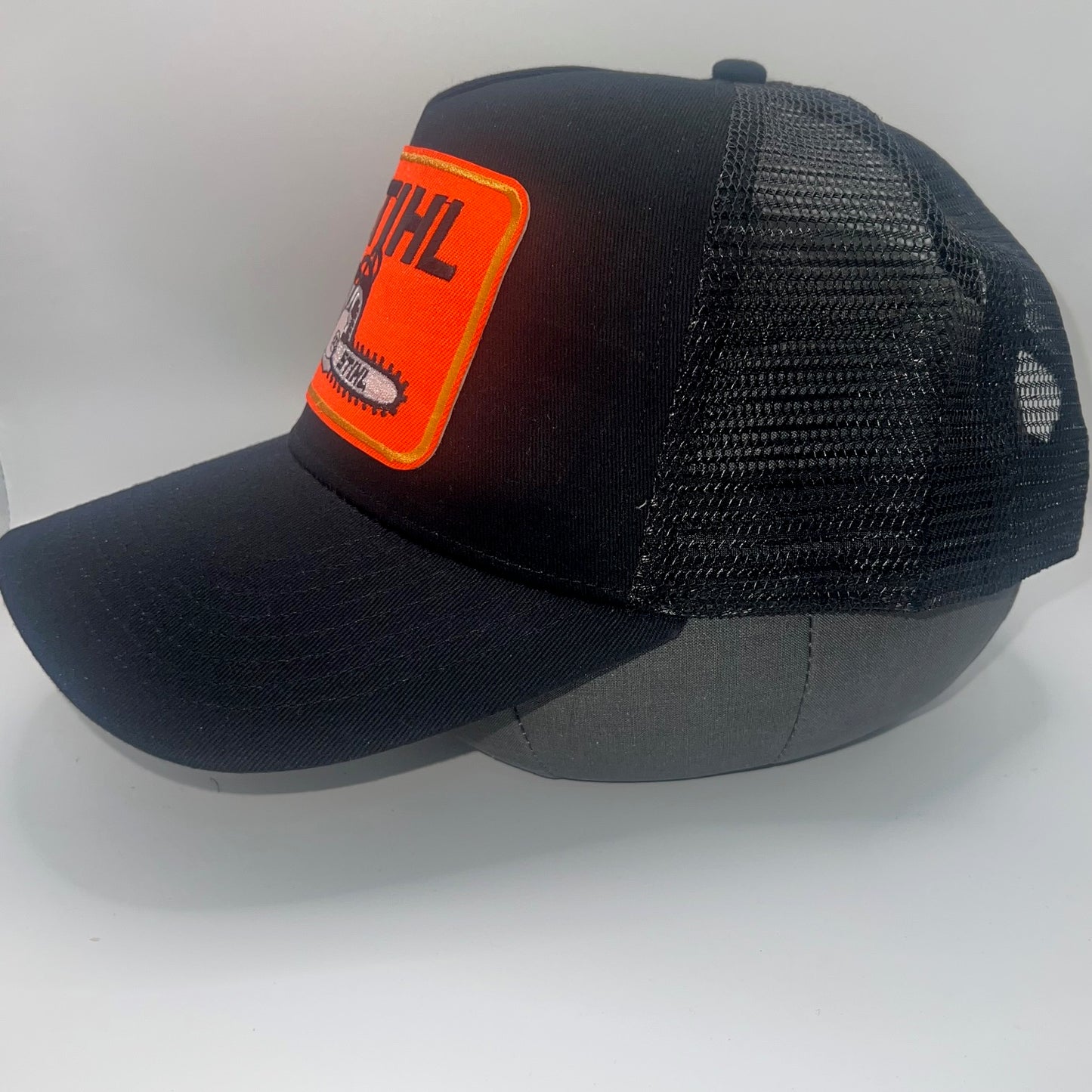 STIHL Chainsaw Patch Cap | Cobra Cap Black Mesh Snapback Trucker