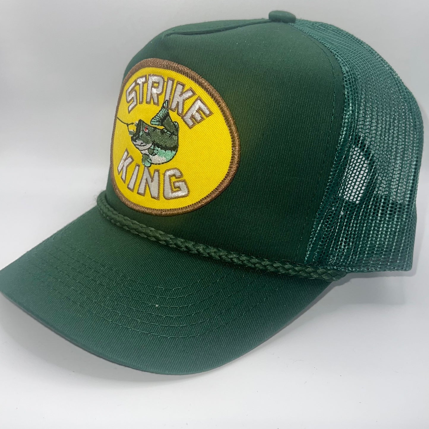 Strike King Fishing Patch Cap – Rope Trucker Snapback – Green & Khaki Color Options