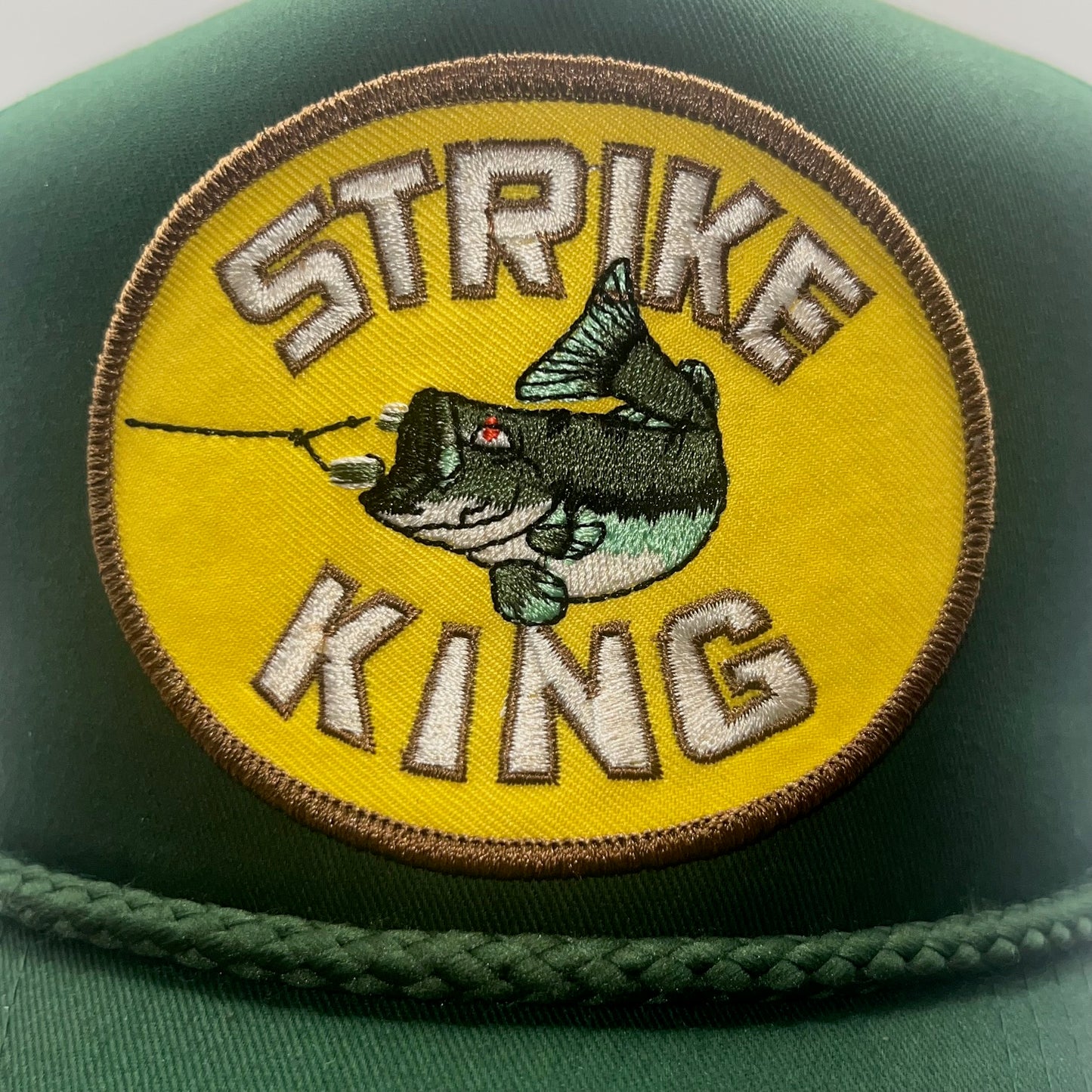 Strike King Fishing Patch Cap – Rope Trucker Snapback – Green & Khaki Color Options