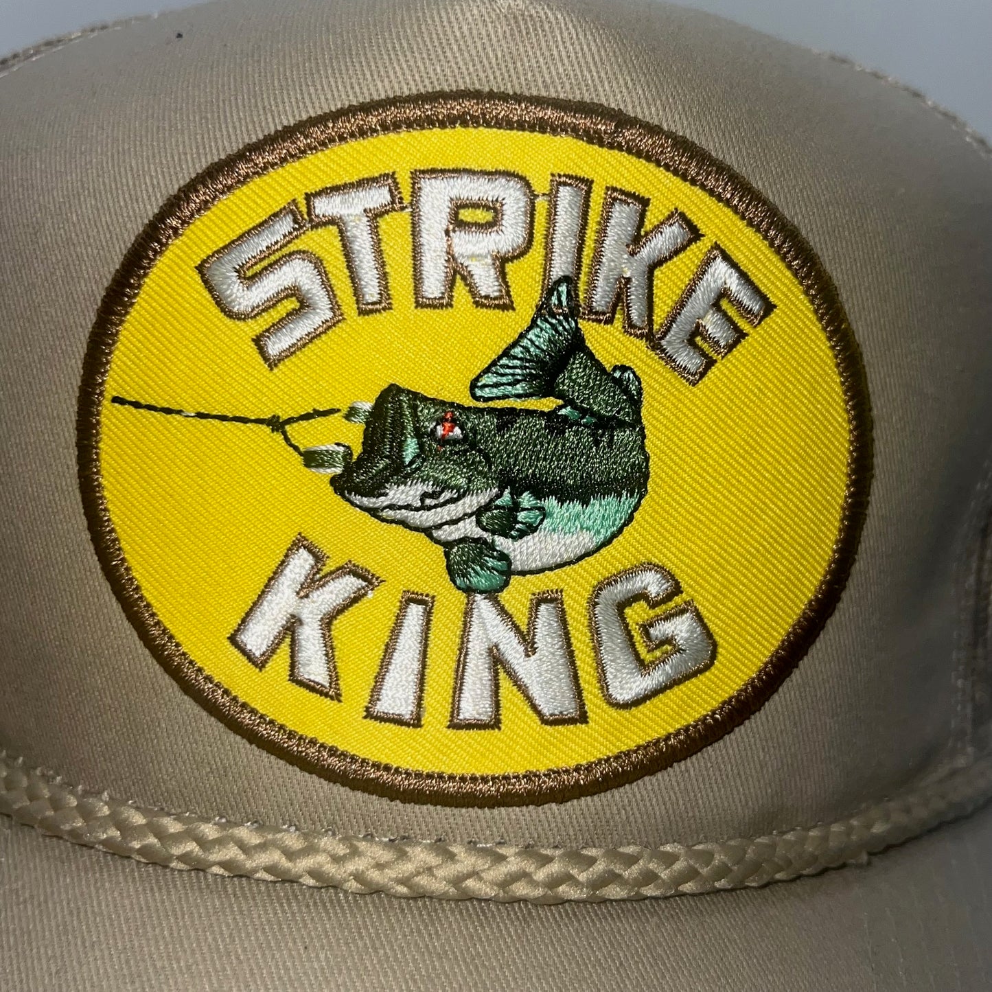 Strike King Fishing Patch Cap – Rope Trucker Snapback – Green & Khaki Color Options