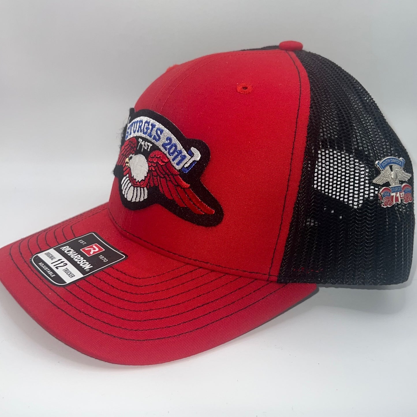 2011 Sturgis Motorcycle Run Richardson 112 Trucker Cap w/ FREE 71st Rally Collector Pin