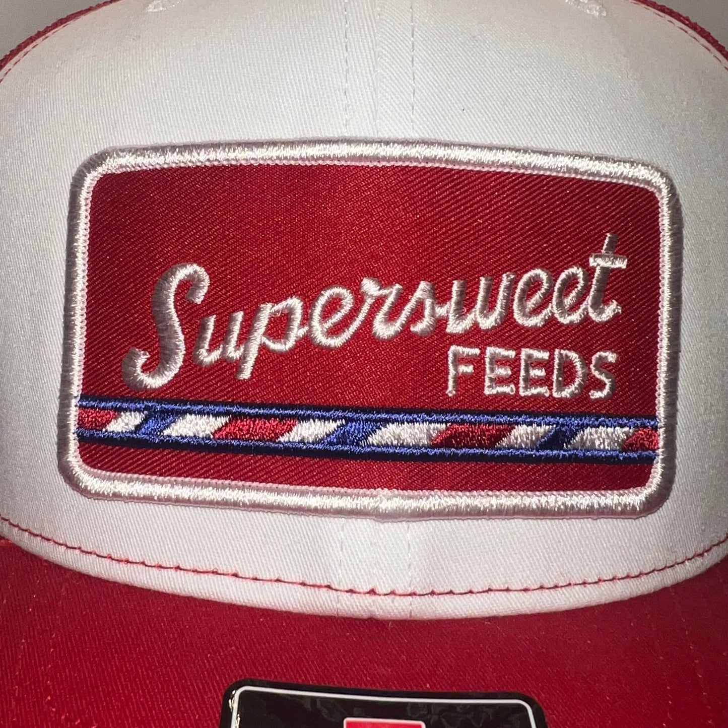 Supersweet Feeds Patch Cap | Richardson 112 Red White Trucker