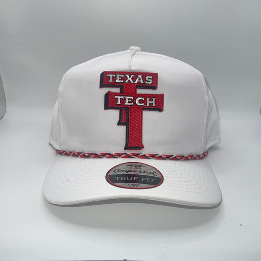 Texas Tech Red Raiders Imperial True Fit White Rope Cap | Patch Cap