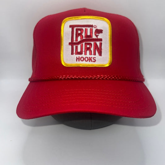 Tru Turn Hooks Patch Cap | Otto Red Rope Trucker Snapback Fishing