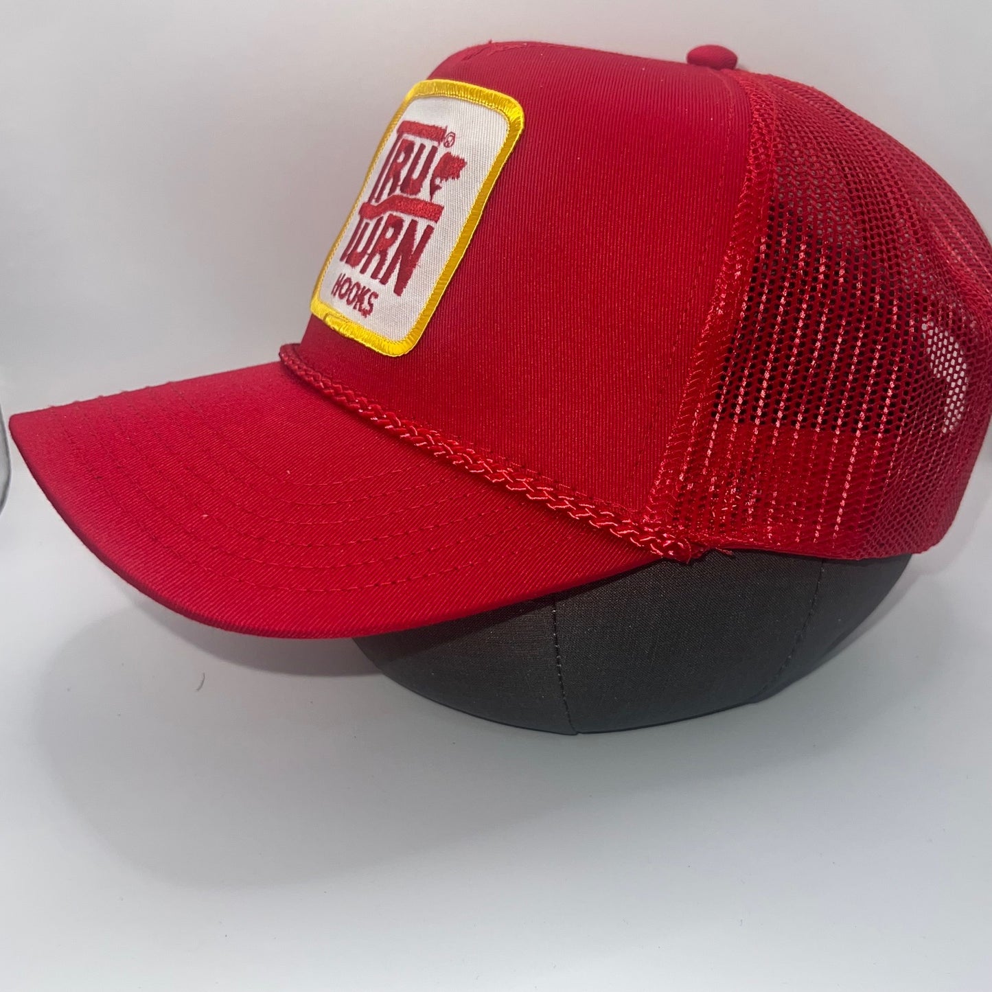 Tru Turn Hooks Patch Cap | Otto Red Rope Trucker Snapback Fishing