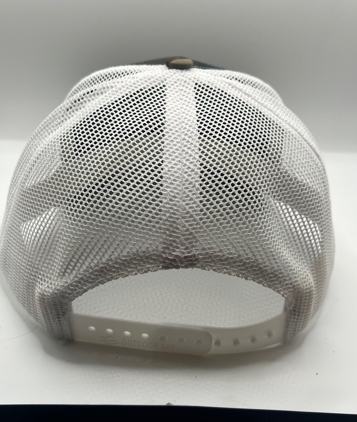 Wayne Feeds Patch Camo Trucker Cap | White Mesh Snapback Hat