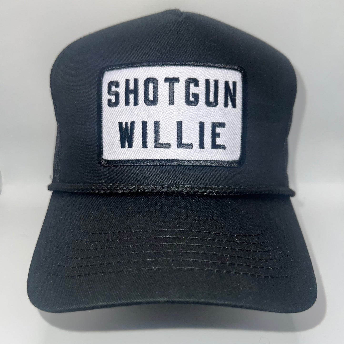 Shotgun Willie Trucker Cap | Willie Nelson Inspired Snapback Old School Rope Trucker