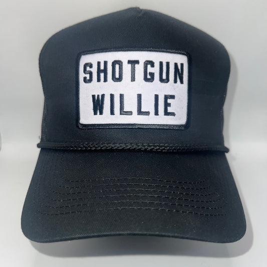 Shotgun Willie Trucker Cap | Willie Nelson Inspired Snapback Old School Rope Trucker