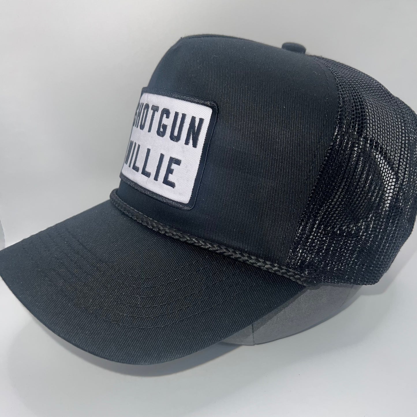 Shotgun Willie Trucker Cap | Willie Nelson Inspired Snapback Old School Rope Trucker