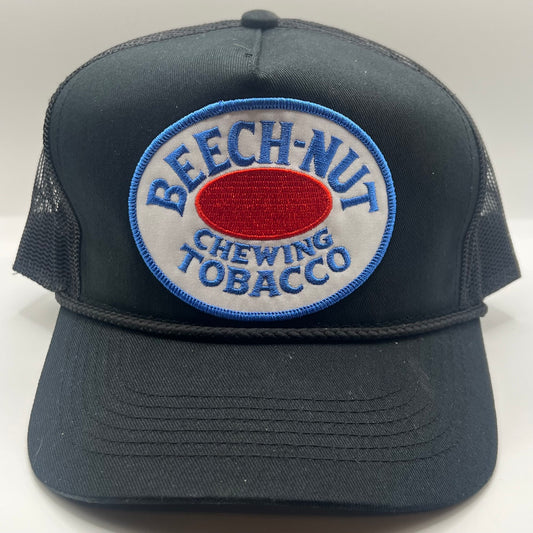 Beech-Nut Chewing Tobacco Vintage Patch Trucker Cap – Black Rope Snapback
