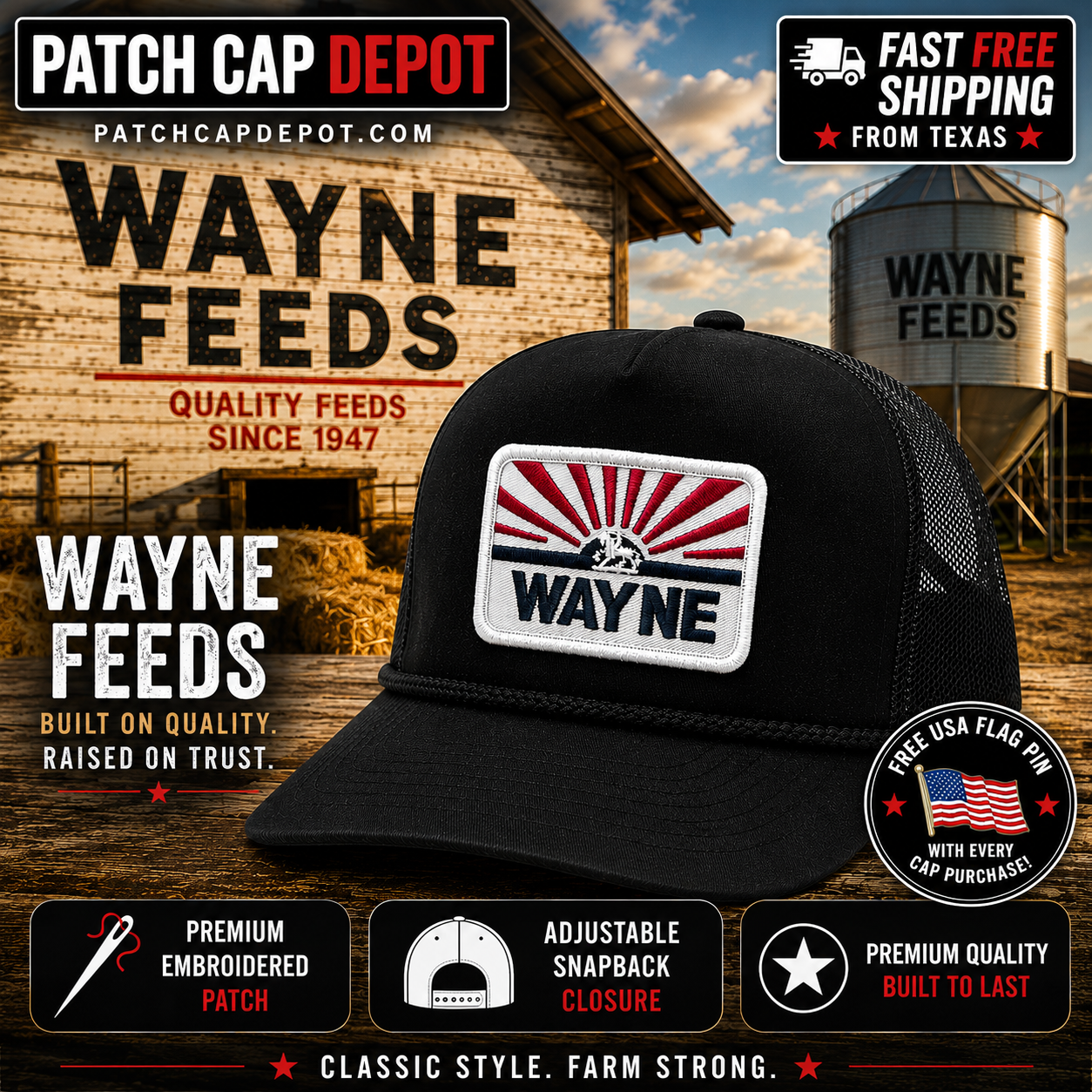 Wayne Feeds Patch Cap | Outdoor Cap GL-155