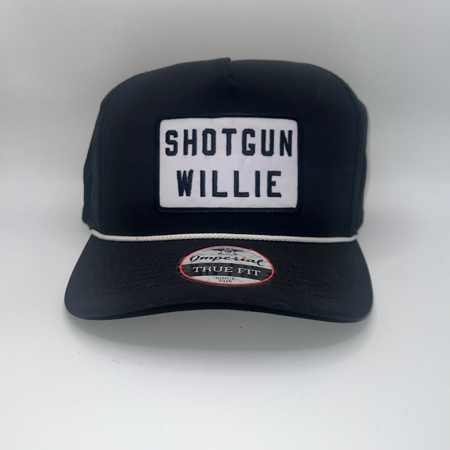 Shotgun Willie Patch Cap | Imperial True Fit Rope Trucker | Black or White