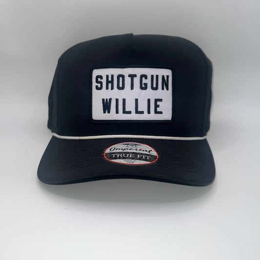 Shotgun Willie Patch Cap | Imperial True Fit Rope Trucker | Black or White