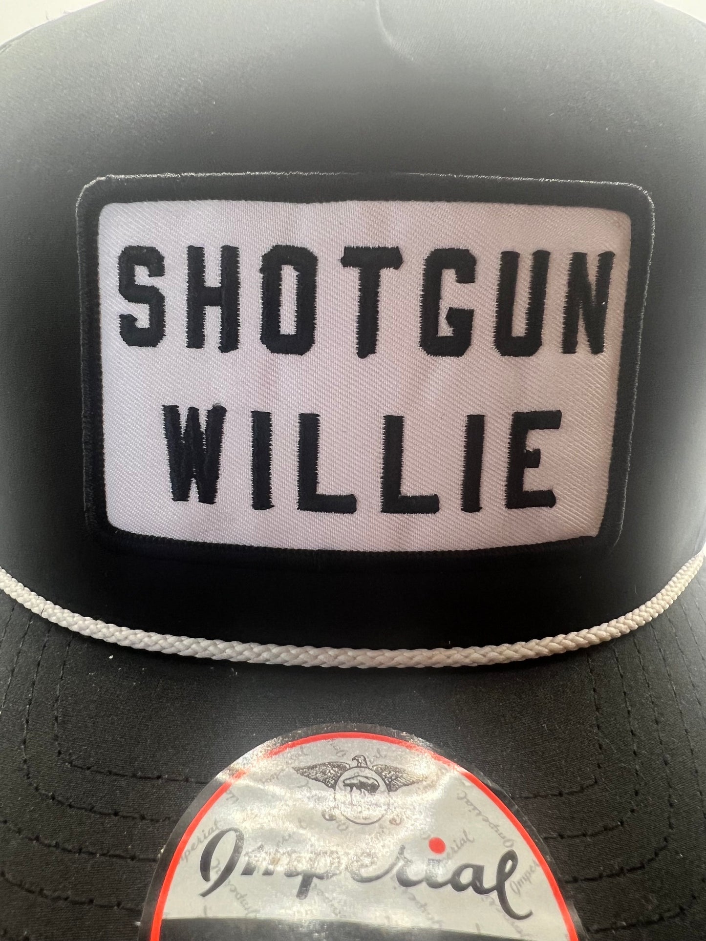 Shotgun Willie Patch Cap | Imperial True Fit Rope Trucker | Black or White
