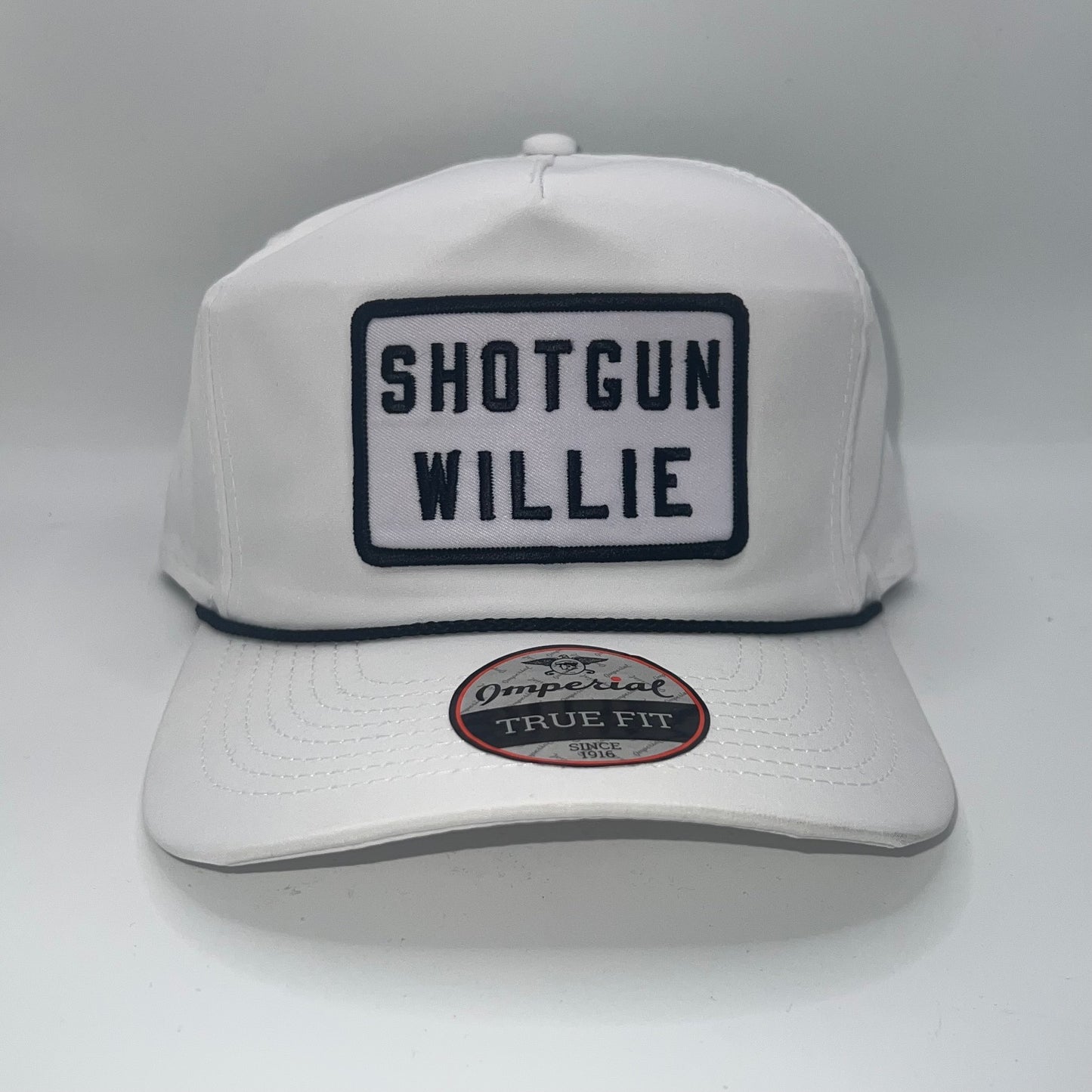 Shotgun Willie Patch Cap | Imperial True Fit Rope Trucker | Black or White