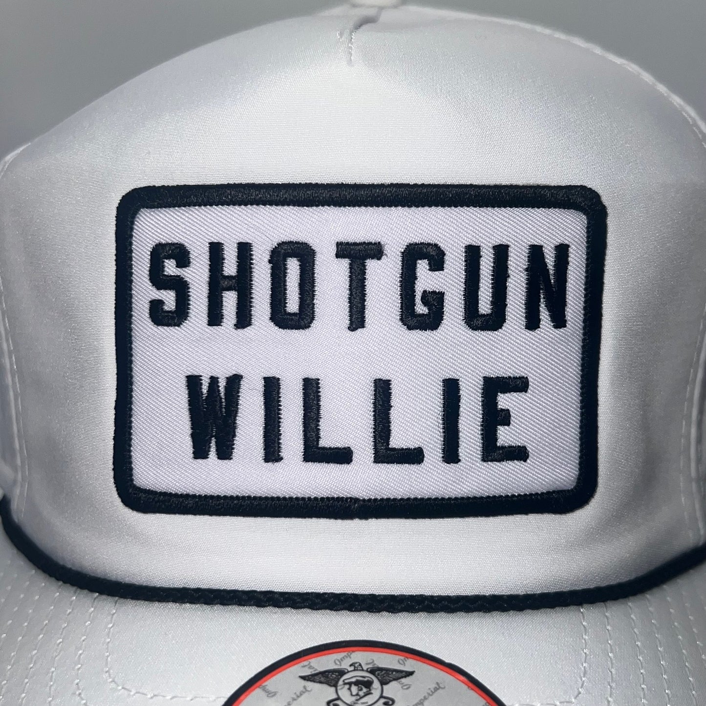 Shotgun Willie Patch Cap | Imperial True Fit Rope Trucker | Black or White